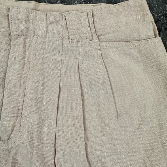 Free People Womens Say So Pleated Trouser Shorts Cotton Pebble Sz 6 - Picture 7 of 13